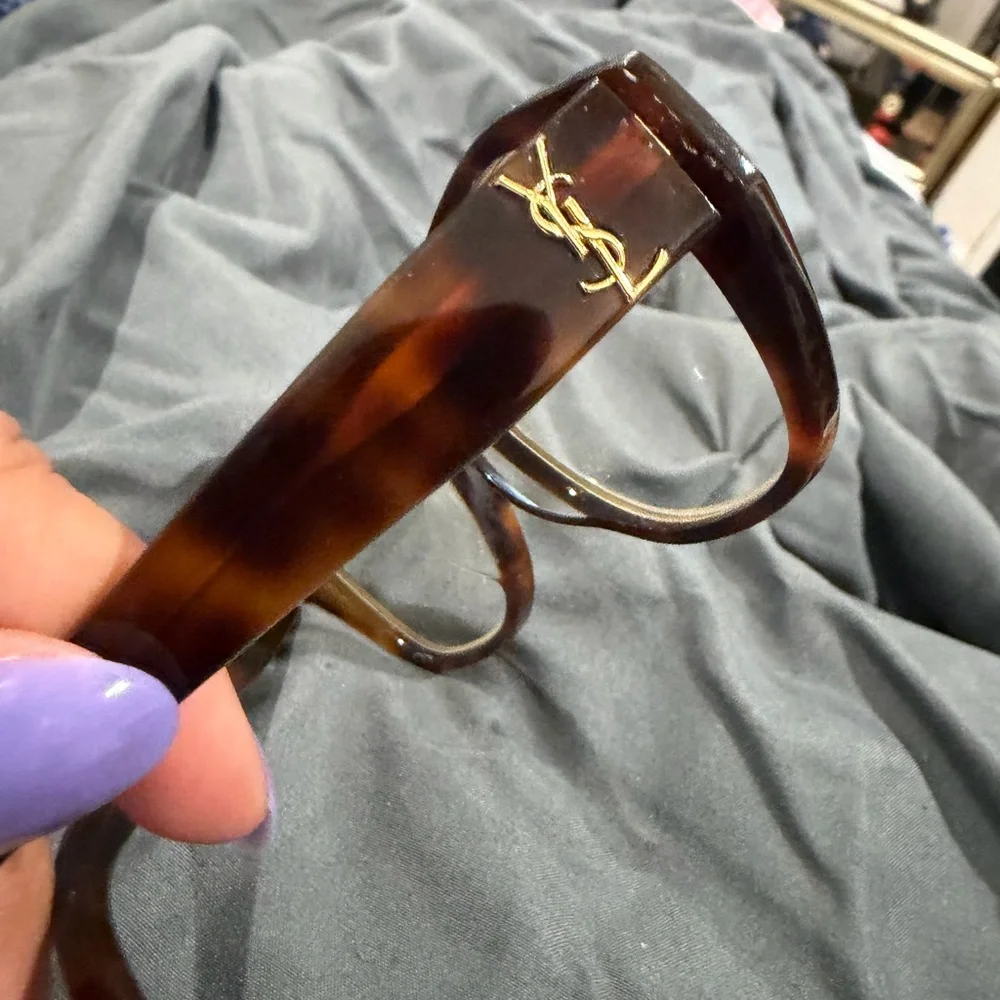 Saint Laurent Tortoiseshell Acetate Glasses - Brown - Picture 9 of 10